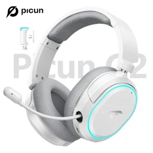 Picun G2 2.4GHz Bluetooth Wireless Gaming Headset For PC PS4 PS5