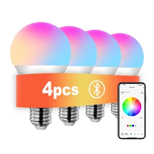 4 PC Smart RGBCW LED Bulb
