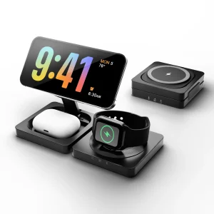 Magnetic Wireless Charger 3-in-1 Folding Fast Charging Station