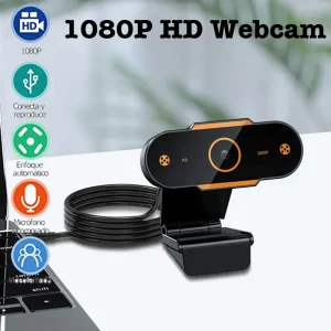 1080P HD Webcam Camera Auto Focus Webcam CMOS USB Computer PC Camera with Mic for Video