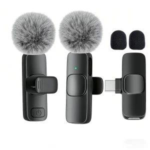 Type-C Port Professional Wireless Lavalier Microphone for Smartphones, Computers, Tablets, Plug and Play